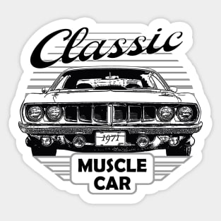 Plymouth Hemi Cuda Classic American Muscle Car 70s Sticker